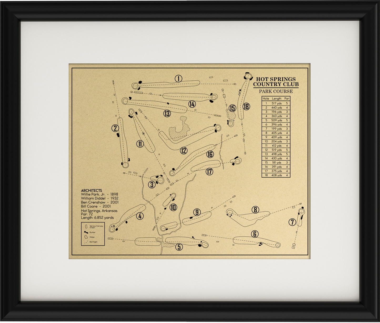 Hot Springs Country Club Parks Course Outline (Print)