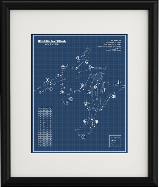 Hudson National Golf Club Blueprint (Print)