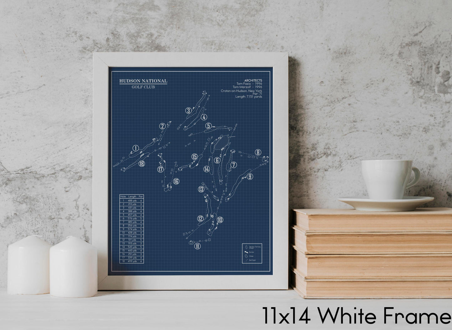 Hudson National Golf Club Blueprint (Print)