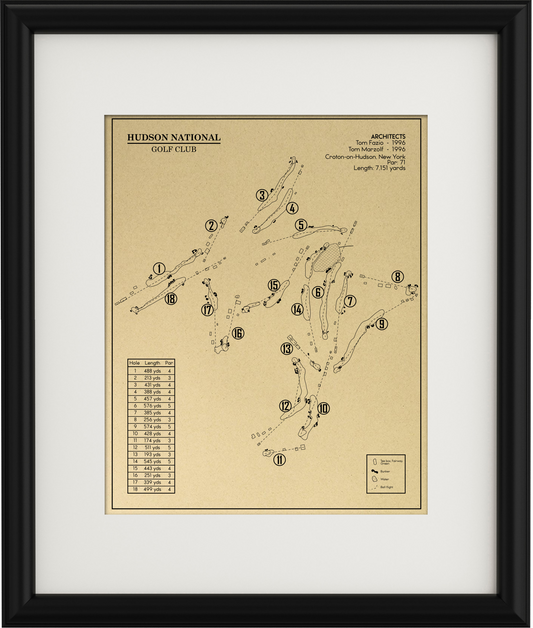 Hudson National Golf Club Outline (Print)