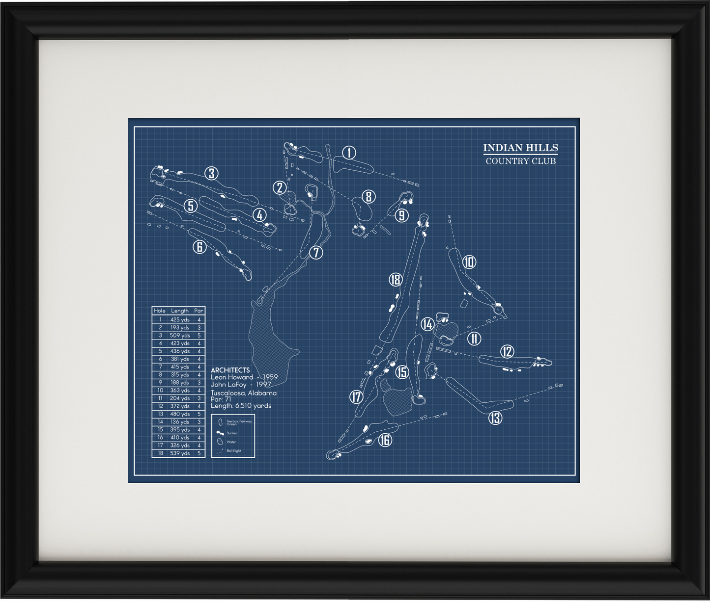 Indian Hills Country Club Blueprint (Print)