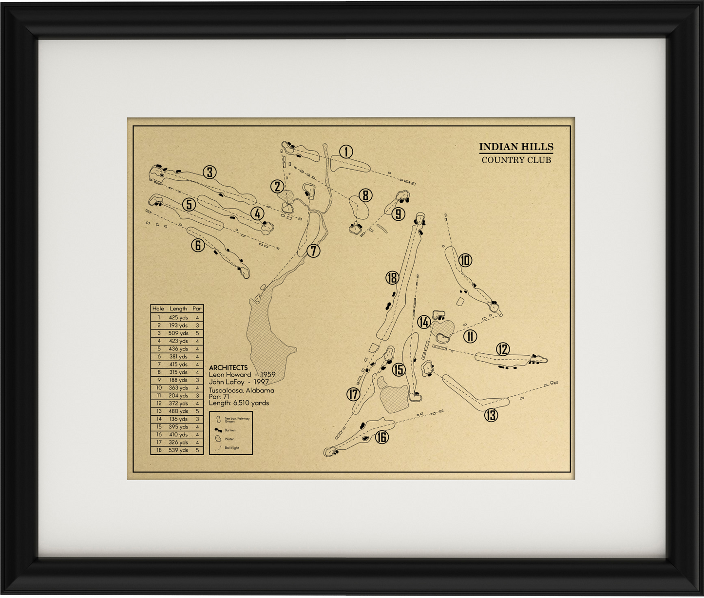 Indian Hills Country Club Outline (Print)