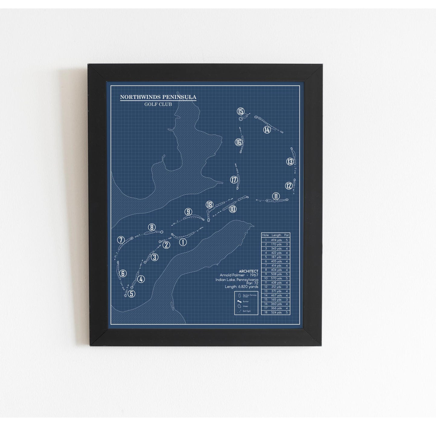 Northwinds Peninsula Golf Club Blueprint (Print)