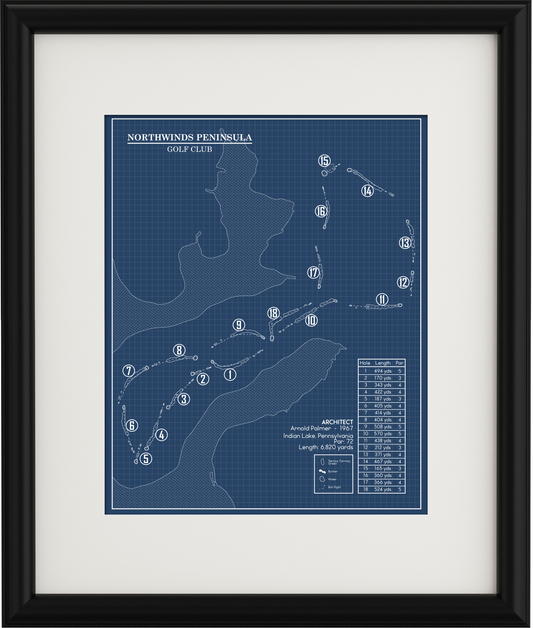 Northwinds Peninsula Golf Club Blueprint (Print)