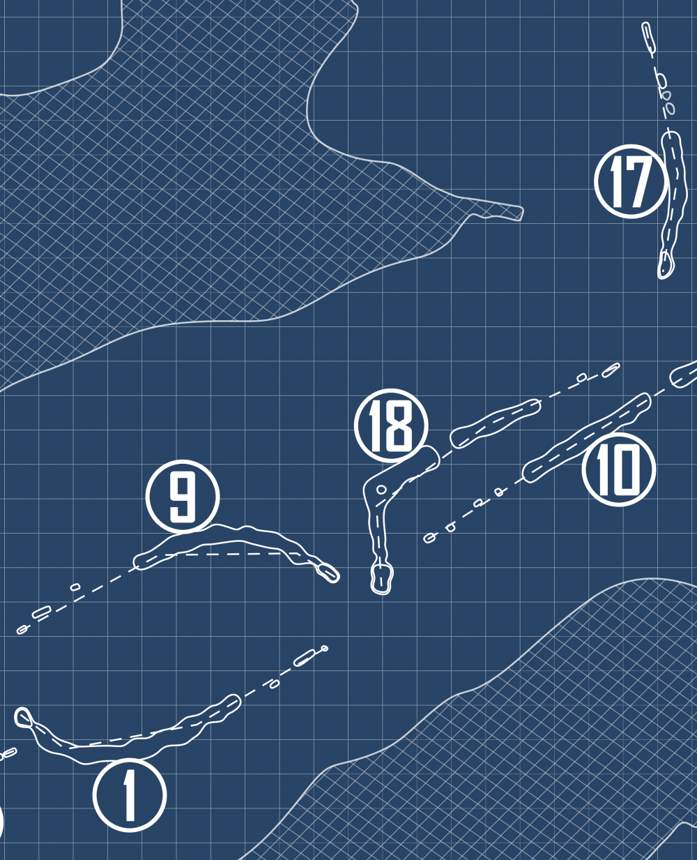 Northwinds Peninsula Golf Club Blueprint (Print)