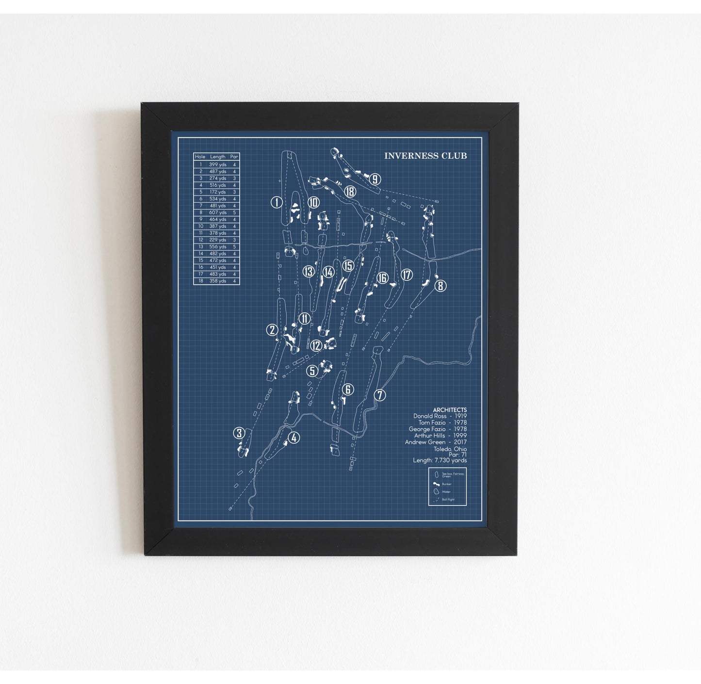Inverness Club Blueprint (Print)