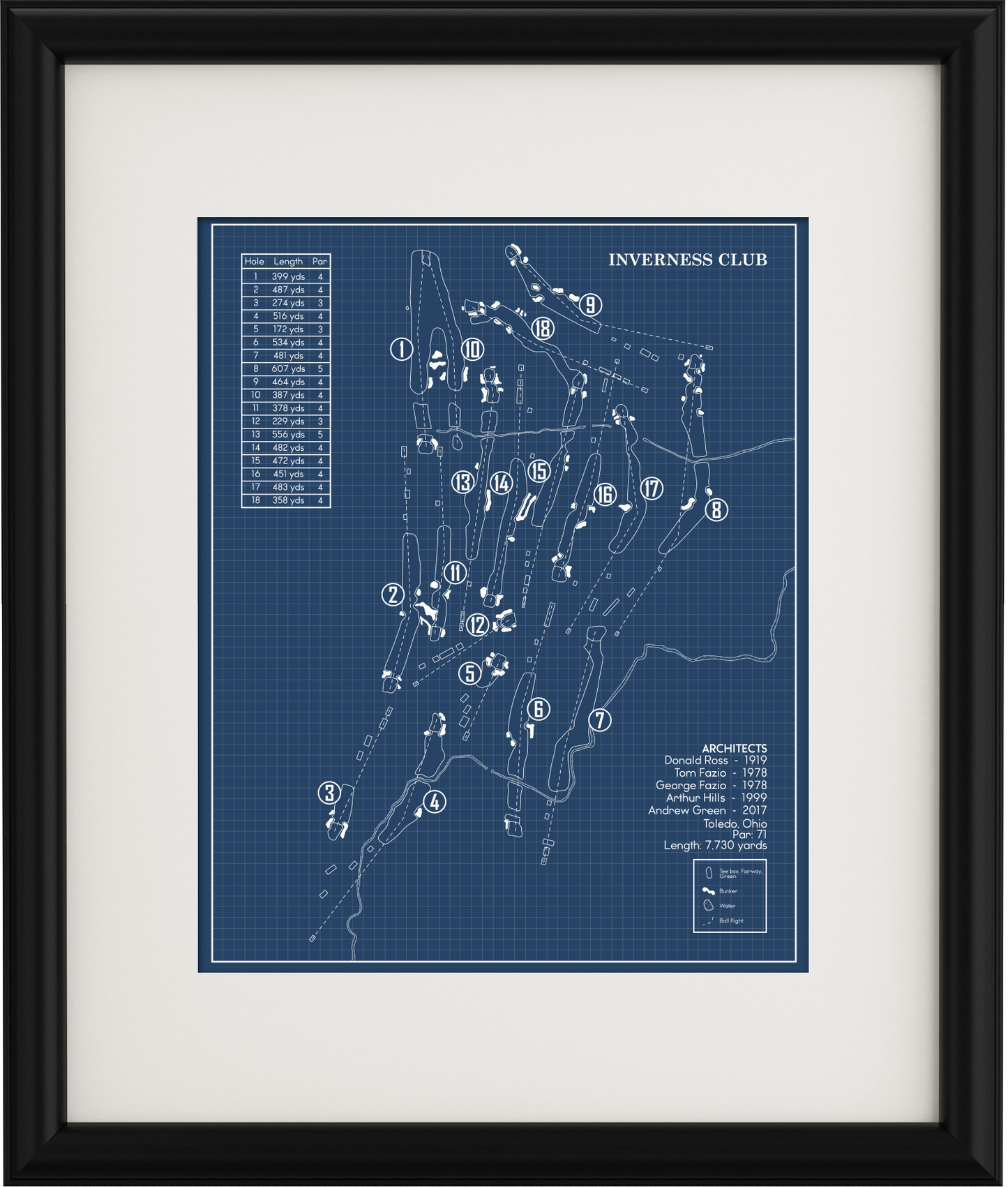 Inverness Club Blueprint (Print)