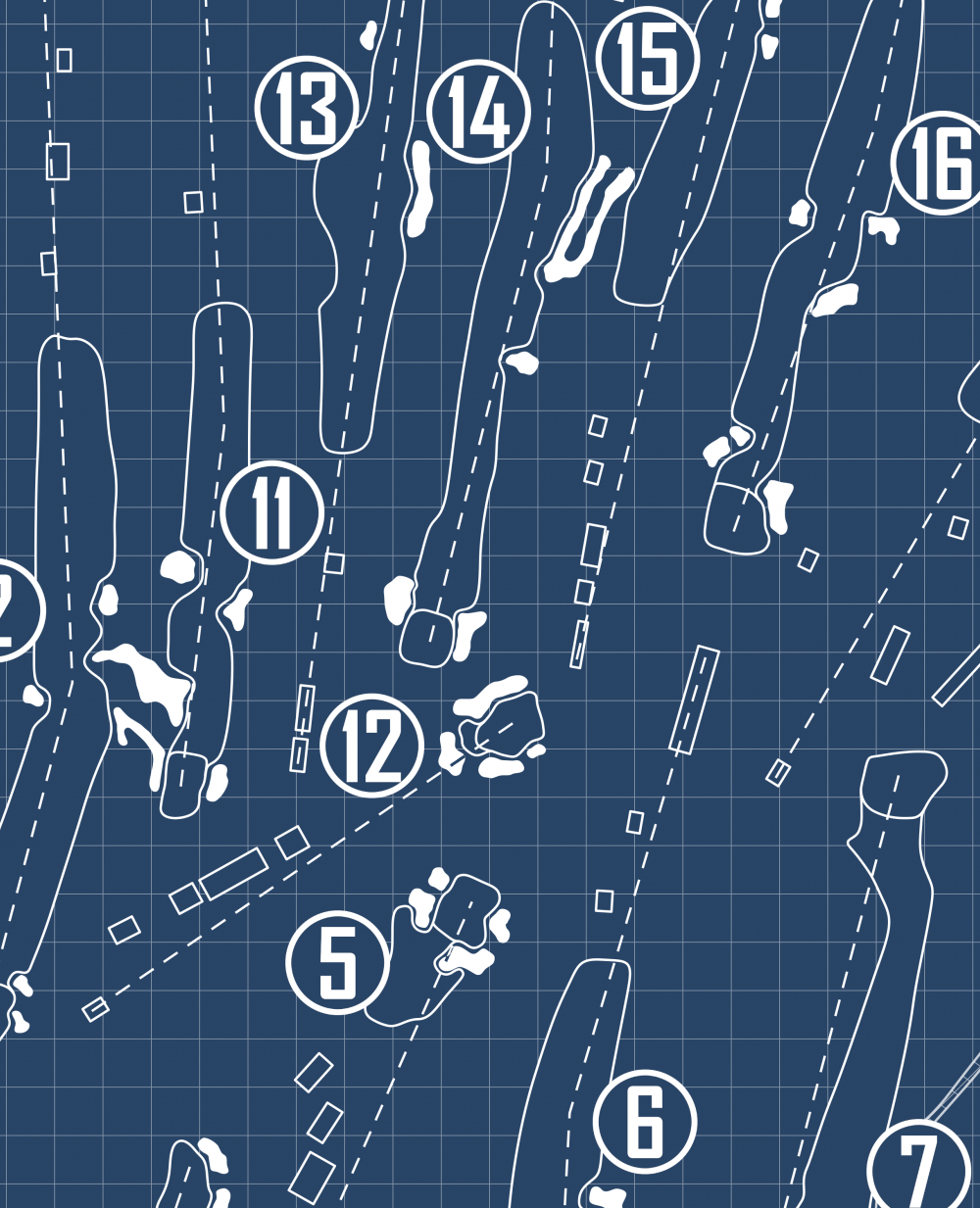 Inverness Club Blueprint (Print)