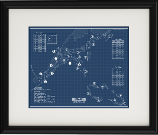 Ironwood Golf Club Blueprint (Print)
