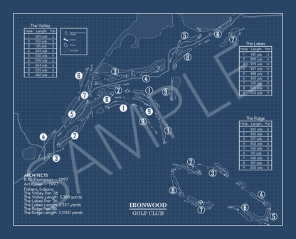 Ironwood Golf Club Blueprint (Print)