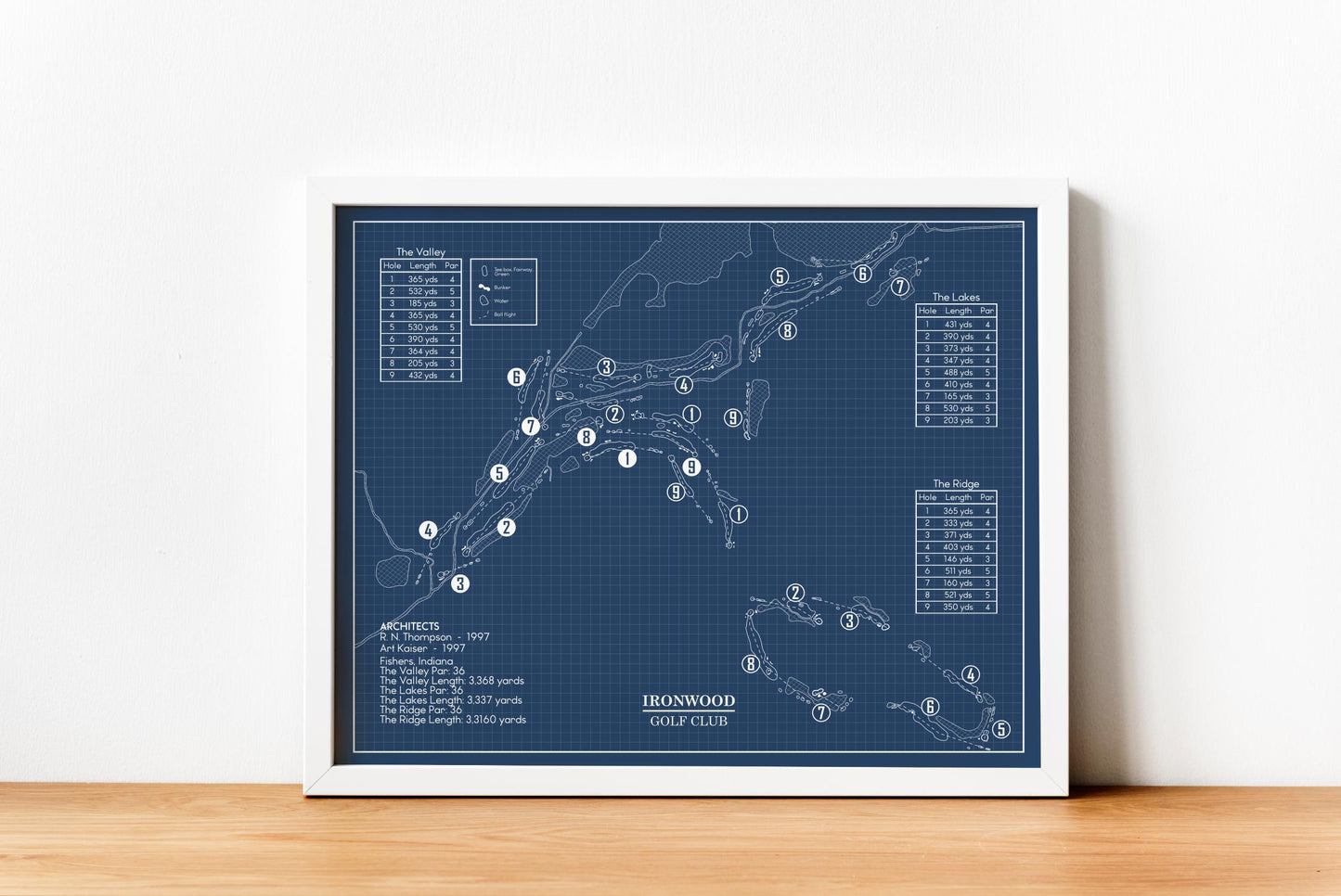 Ironwood Golf Club Blueprint (Print)