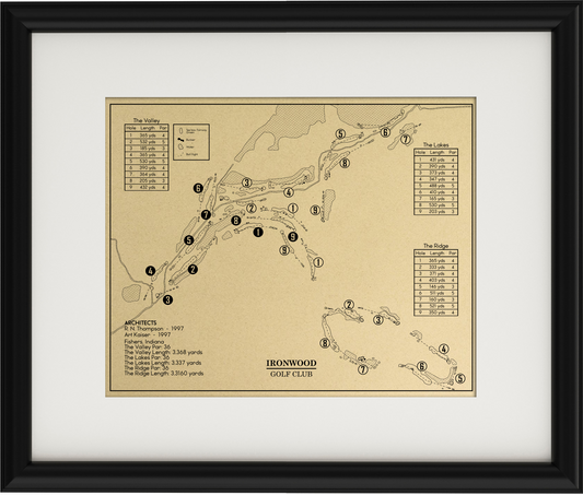 Ironwood Golf Club Outline (Print)