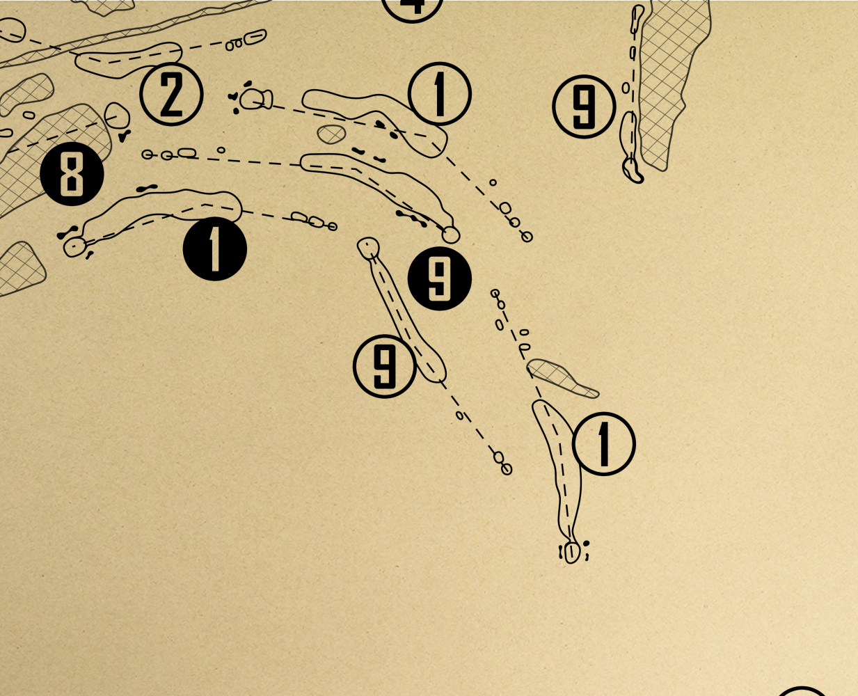 Ironwood Golf Club Outline (Print)