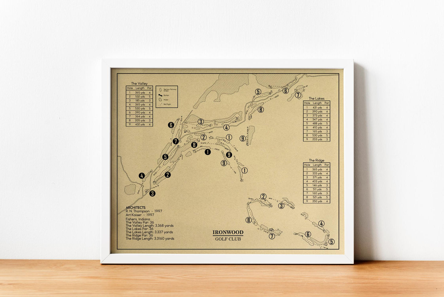 Ironwood Golf Club Outline (Print)