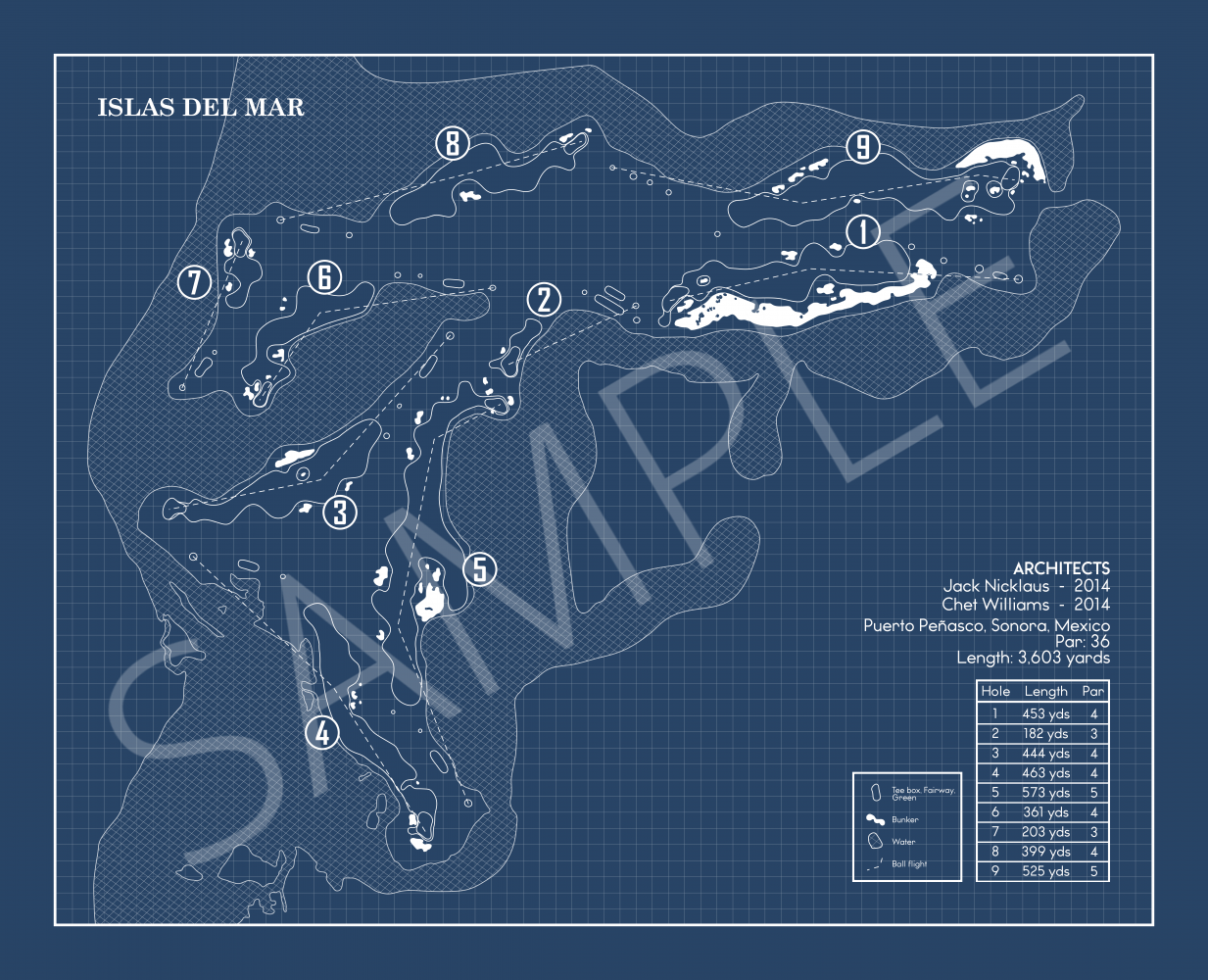 Islas del Mar Blueprint (Print)