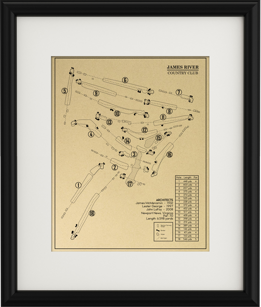 James River Country Club Outline (Print)