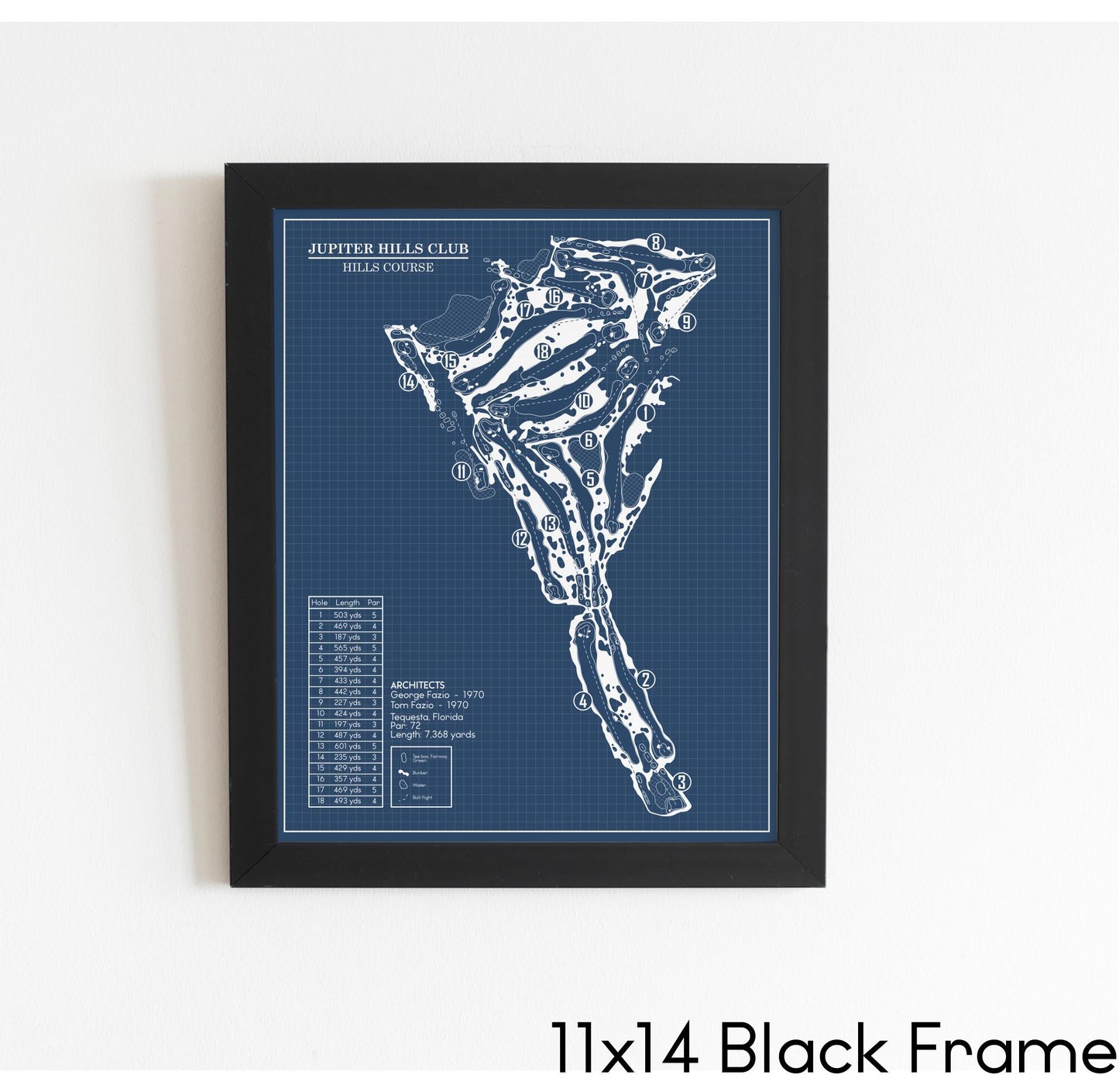 Jupiter Hills Club Hills Course Blueprint (Print)