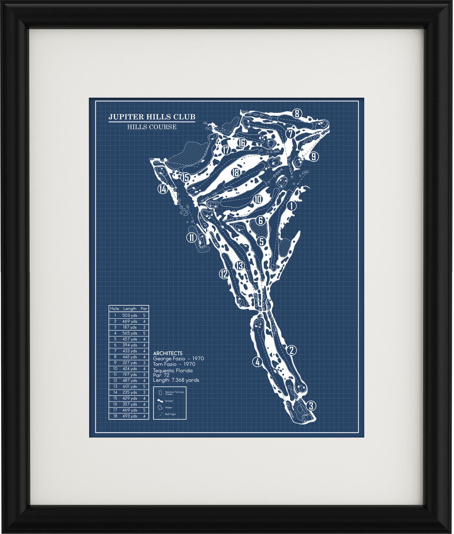 Jupiter Hills Club Hills Course Blueprint (Print)