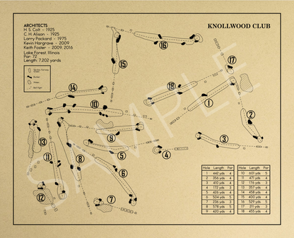 Knollwood Club Outline (Print)
