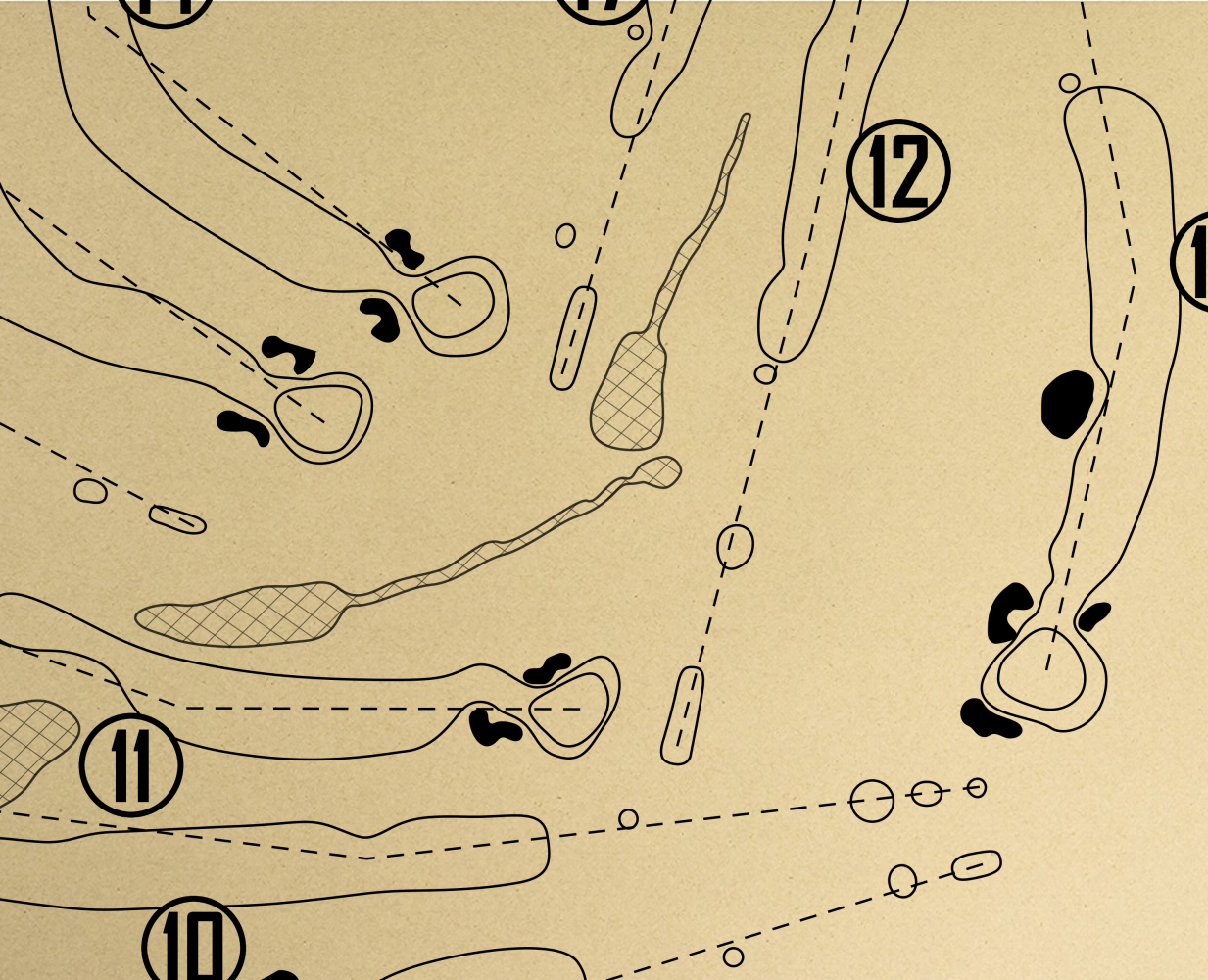 Lake Michigan Hills Golf Club Outline (Print)