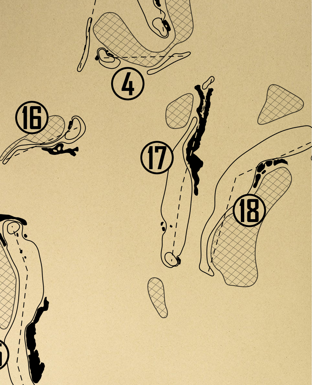 Lakewood National Golf Club Commander Course Outline (Print)