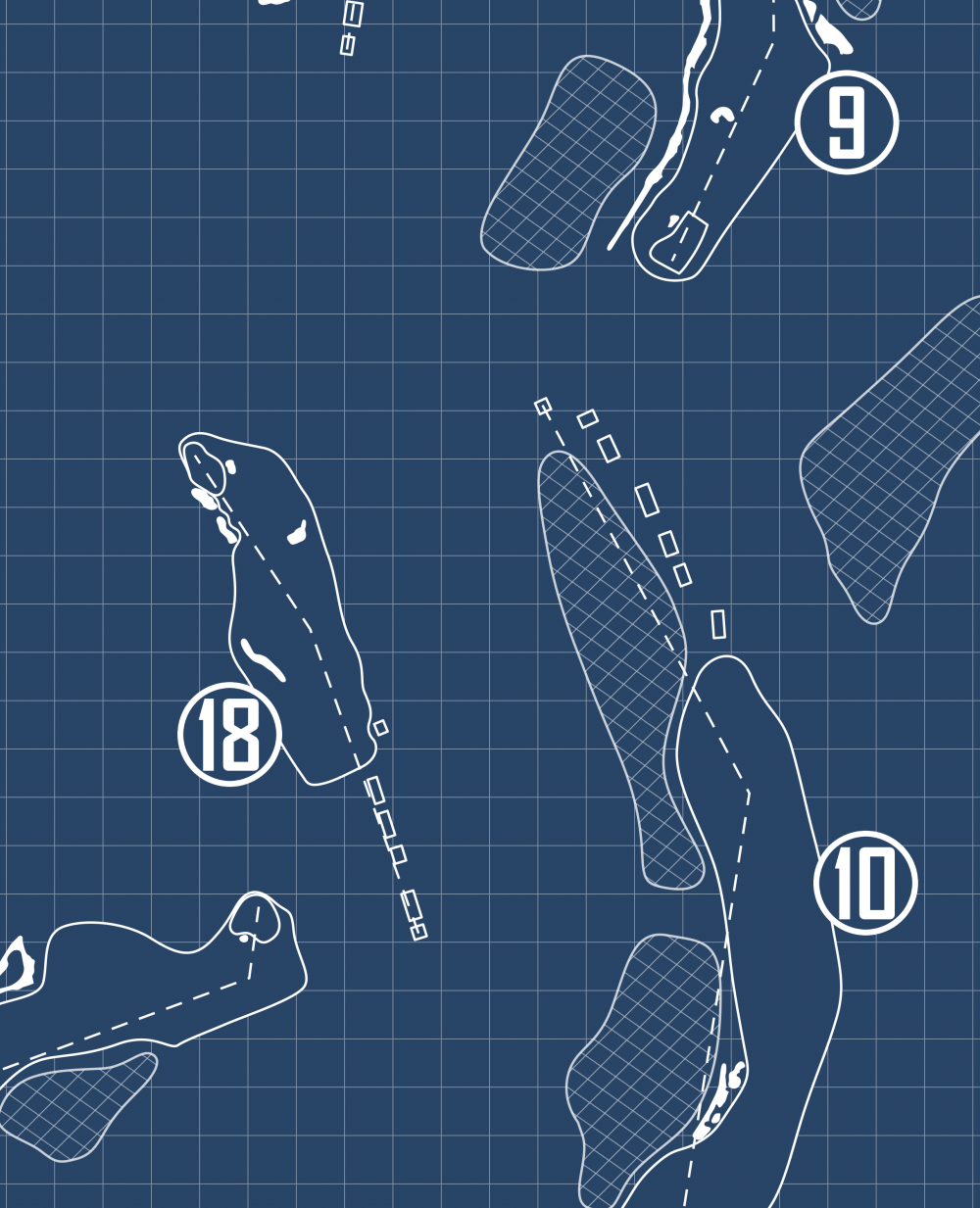 Lakewood National Golf Club Piper Course Blueprint (Print)