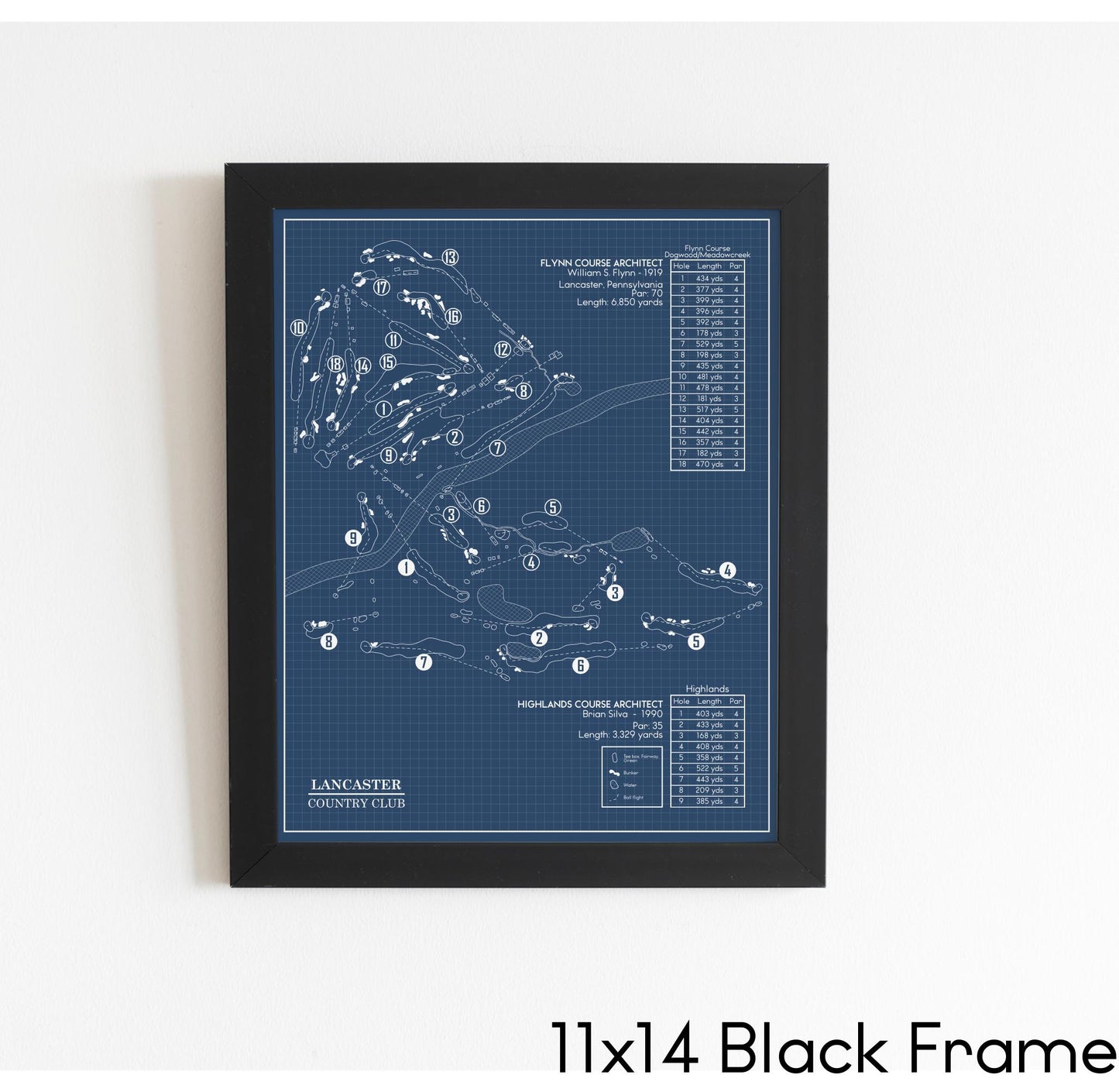 Lancaster Country Club Blueprint (Print)