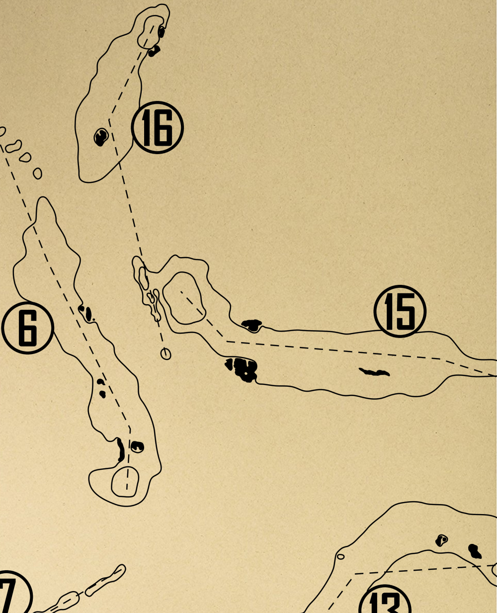 Landmand Golf Club Outline (Print)