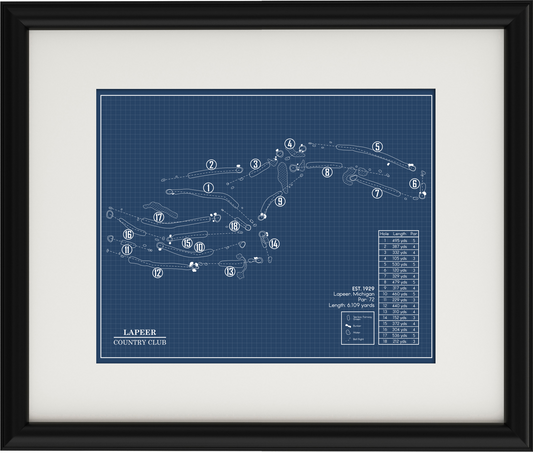 Lapeer Country Club Blueprint (Print)