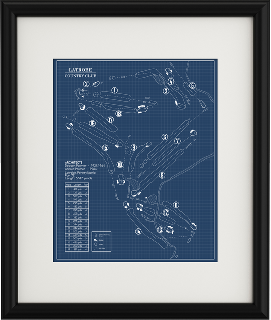 Latrobe Country Club Outline (Print)