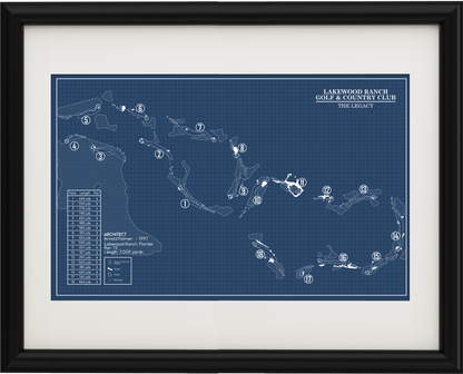 Lakewood Ranch Golf & Country Club Legacy Course Blueprint (Print)