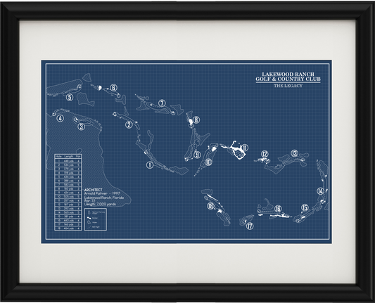 Lakewood Ranch Golf & Country Club Legacy Course Blueprint (Print)