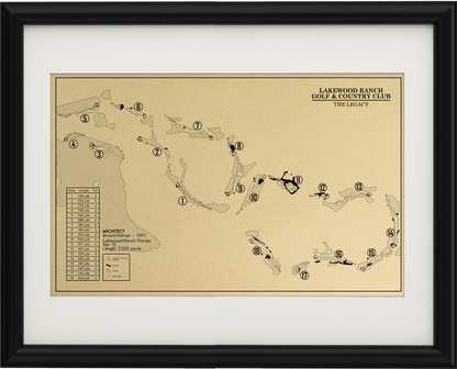 Lakewood Ranch Golf & Country Club Legacy Course Outline (Print)