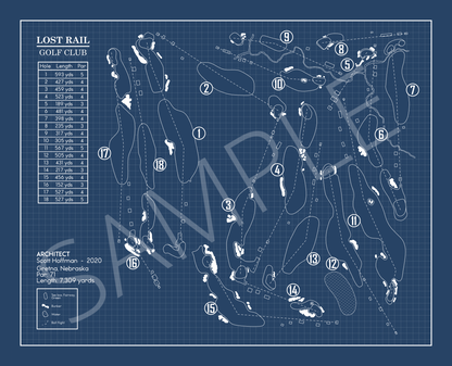 Lost Rail Golf Club Blueprint (Print)