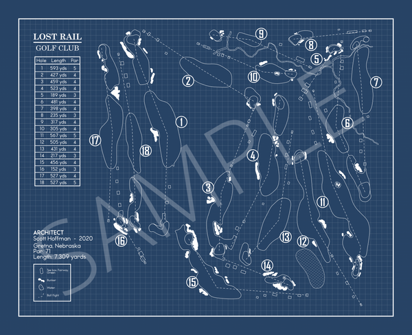 Lost Rail Golf Club Blueprint (Print) – GolfBlueprints