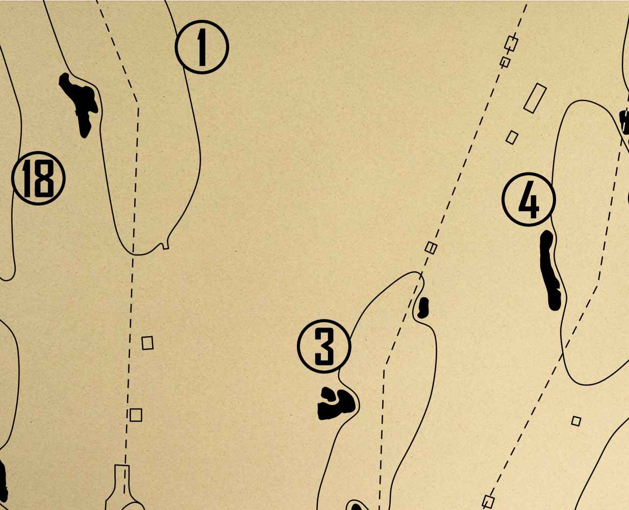 Lost Rail Golf Club Outline (Print)