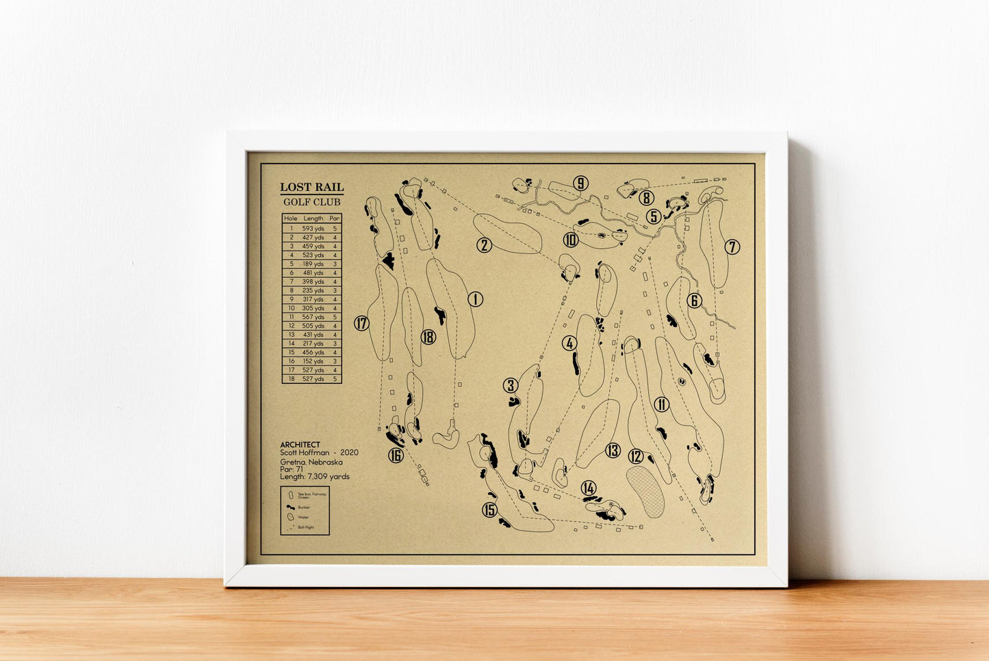 Lost Rail Golf Club Outline (Print)
