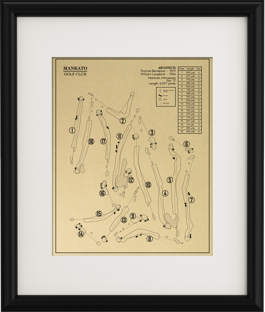 Mankato Golf Club Outline (Print)