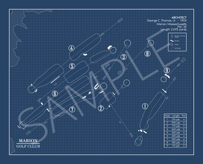 Marion Golf Club Blueprint (Print)