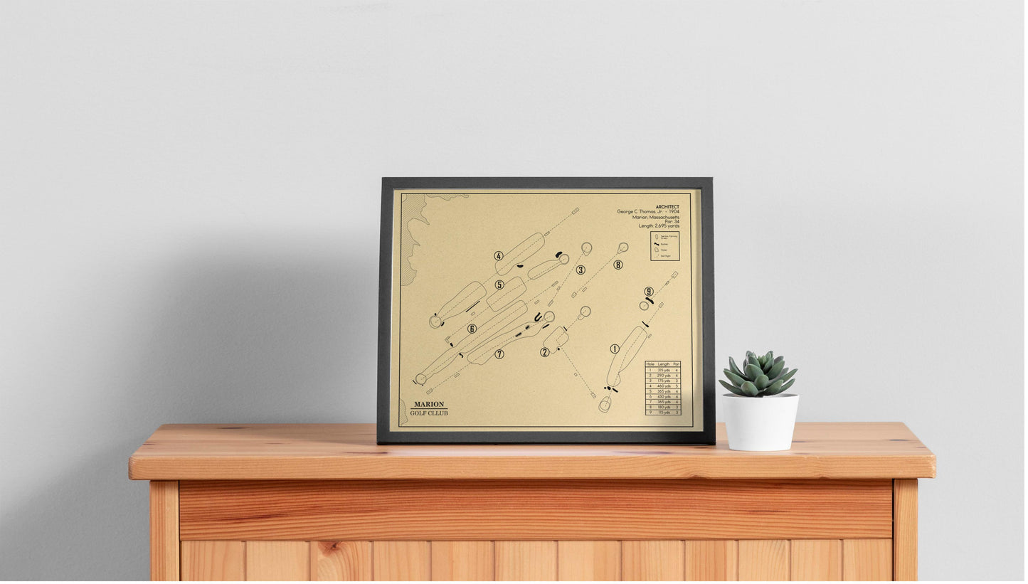 Marion Golf Club Outline (Print)
