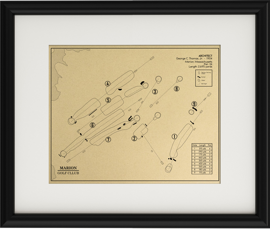 Marion Golf Club Outline (Print)