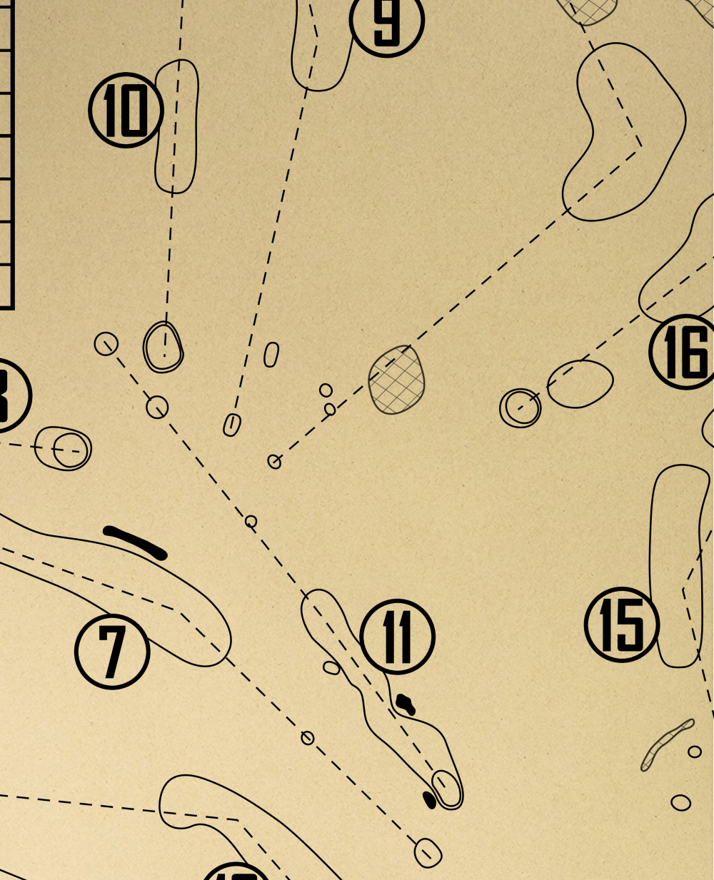 Methodist University Downback Golf Course Outline (Print)