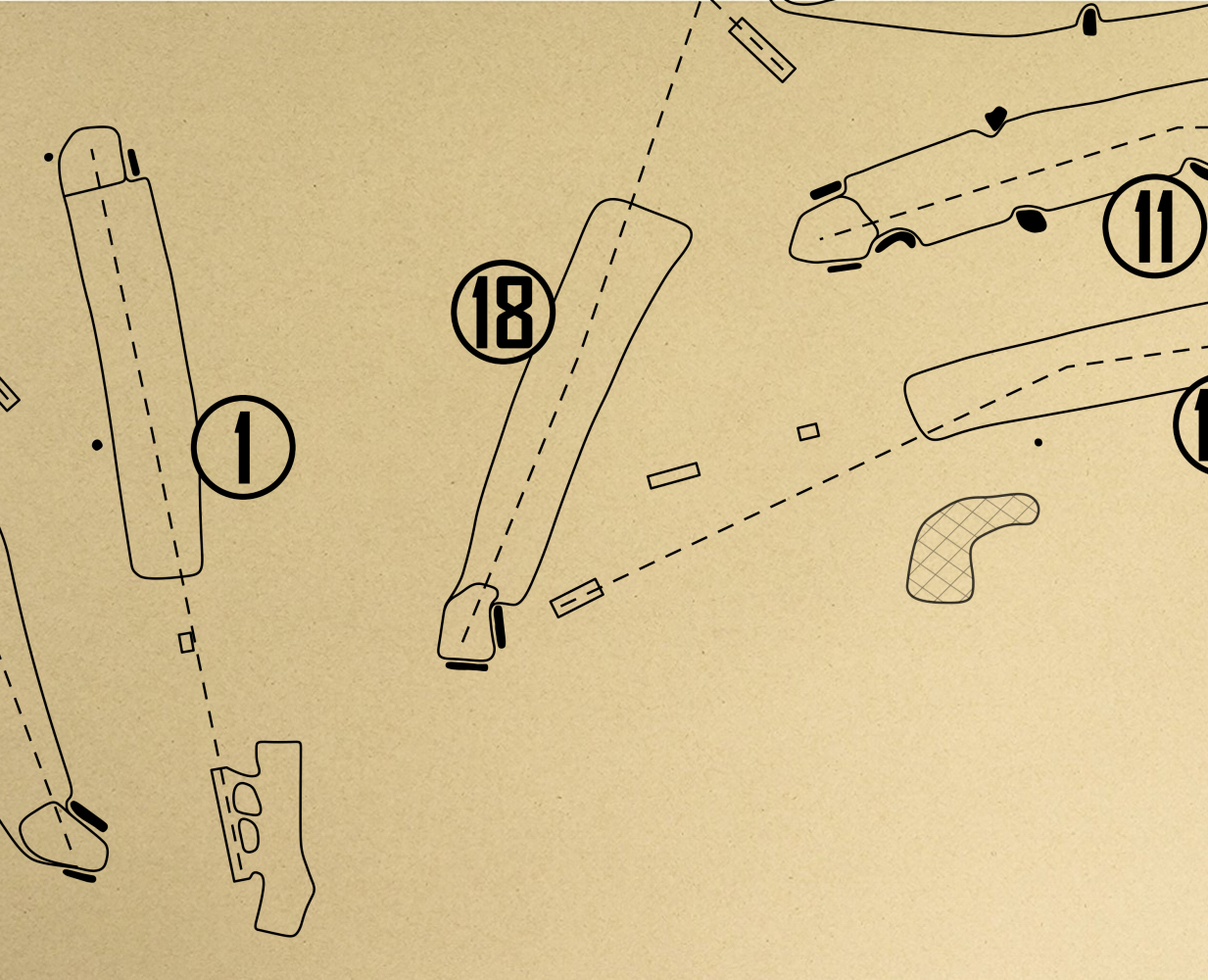 Midland Hills Country Club Outline (Print)