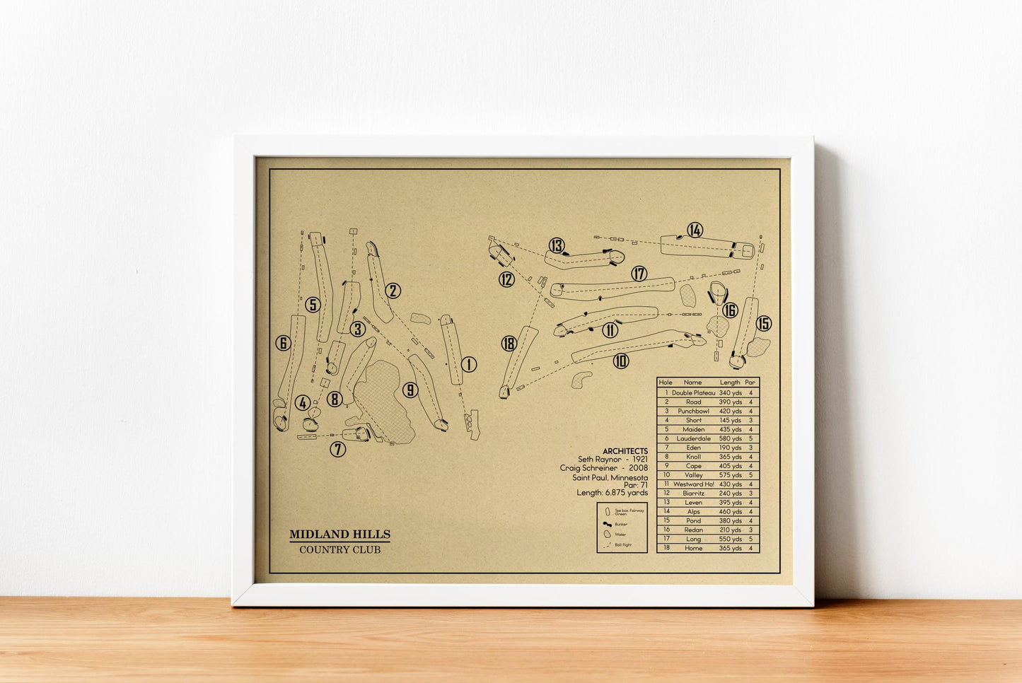 Midland Hills Country Club Outline (Print)