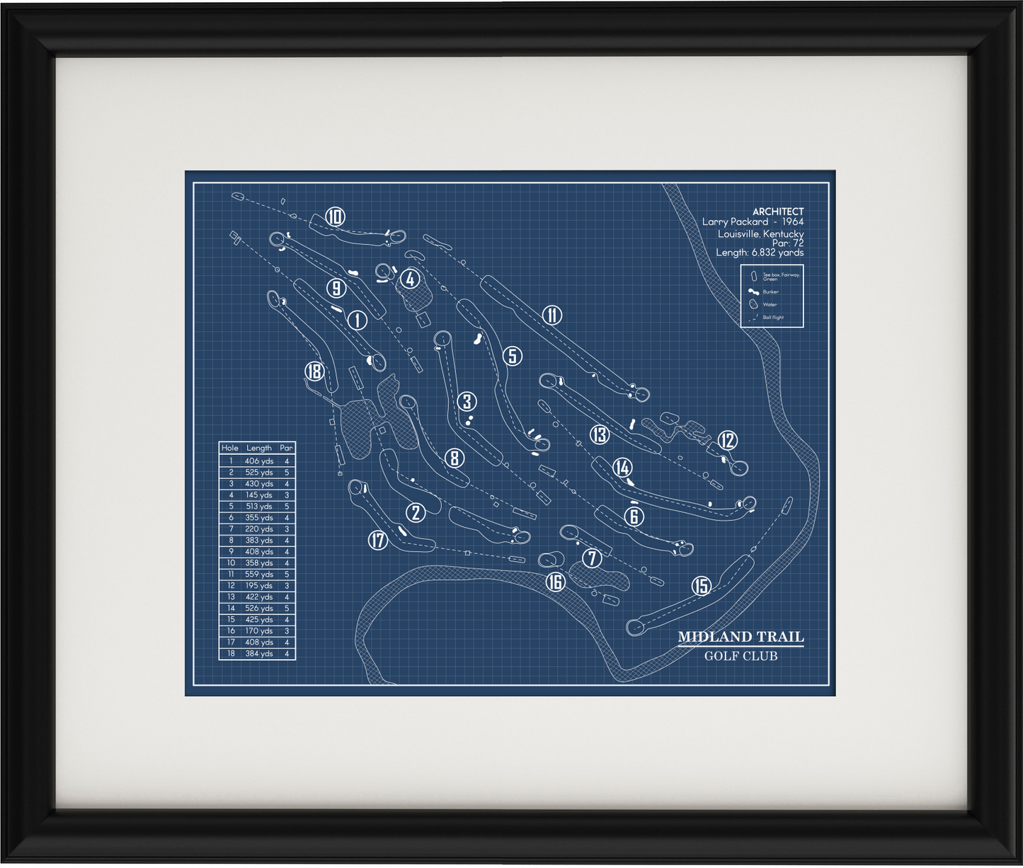 Midland Trail Golf Club Blueprint (Print)