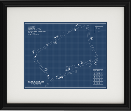 Mink Meadows Golf Club Blueprint (Print)
