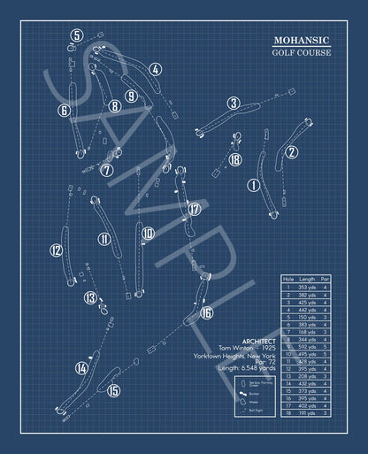 Mohansic Golf Course Blueprint (Print)