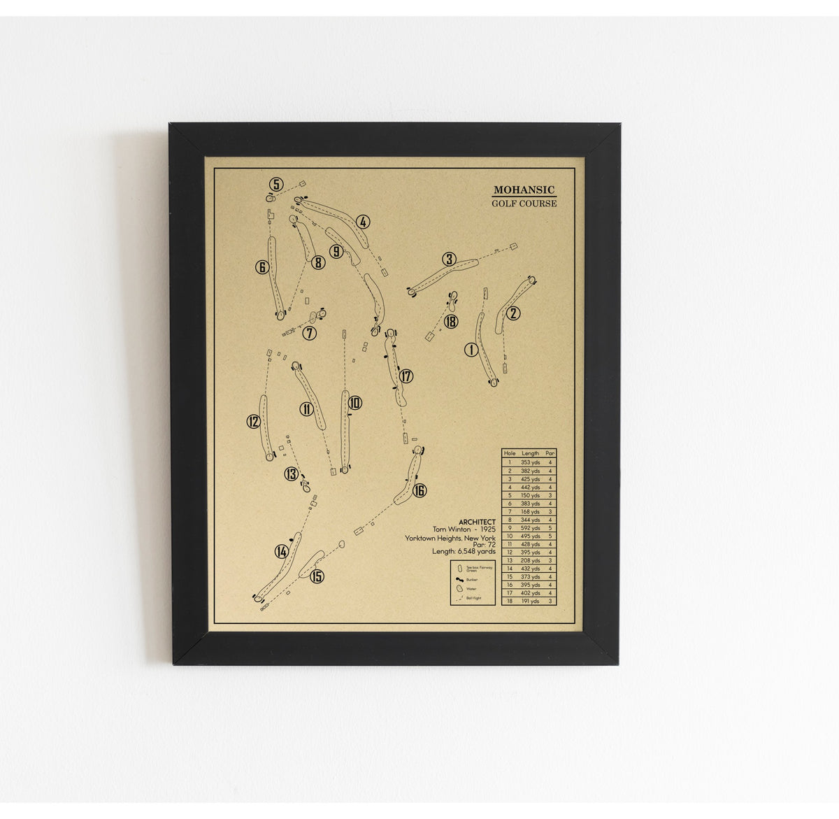 Mohansic Golf Course Outline (Print)