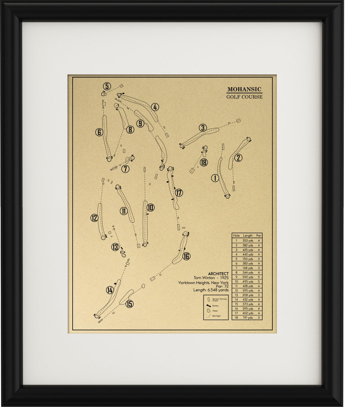 Mohansic Golf Course Outline (Print)