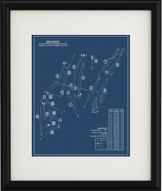 Monroe Golf & Country Club Blueprint (Print)